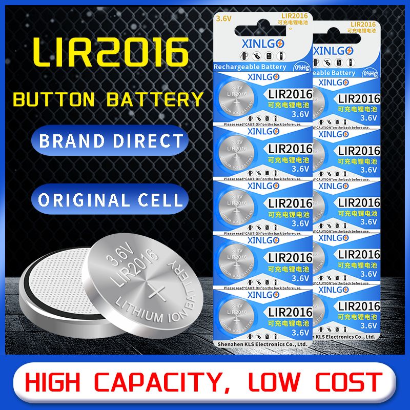 Medical Lab Equipments - LIR2016 3.6V Şarj Edilebilir Li-on Düğme